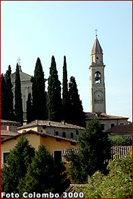 campanile della chiesa parrocchiale di Colà - strada del Custoza